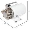 imageLittle Giant 360S 115 Volt 360 GPH 110 HP Stainless Steel NonSubmersible MultiPurpose Utility Water Transfer Pony Pump with 6Ft Cord White 555110