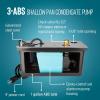 imageLittle Giant 3ABS 112 HP 115 Volt 310 GPH Automatic Shallow Pan Condensate Removal Pump with Condensate Collection Tank BlackBlue 551320310 gph with tank fits 12 OD copper or rigid plastic tubing