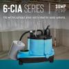 imageLittle Giant 6CIA 115 Volt 13 HP 2760 GPH Cast Iron Submersible Sump Pump with Extended Leg Kit and Integral Diaphragm Switch 10Ft Cord Blue 506162Cast Iron  115V  10 Cord  Piggyback Float