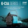 imageLittle Giant 6CIA 115 Volt 13 HP 2760 GPH Cast Iron Submersible Sump Pump with Extended Leg Kit and Integral Diaphragm Switch 10Ft Cord Blue 506162Cast Iron  115V  10 Cord  MidLevel Diaphragm Switch for Under Sink