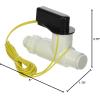 imageLittle Giant ACS4 InLine Condensate Drain Overflow Shutoff Switch 24 VAC Input Voltage 5 Amp Capacity 72 inch Leads BlackWhite 599125InLine