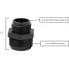 imageLittle Giant GH1 1Inch MNPT x 34inch Male GHT Garden Hose ReducerAdapter for Utility Pond or Hydroponic Pumps with 1inch FNPT discharge Black 5990301 MNPT x 34 GHT