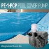 imageLittle Giant PE1PCP 115 Volt 1125 HP 170 GPH Manual Pool Cover Pump with 25 Foot Power Cord Black 518025