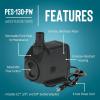 imageLittle Giant PES130PW 115Volt 130 GPH Magnetic Drive FountainPond Pump with 6Ft Cord Black 56671623 l x 16w x 28 h