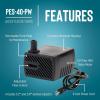 imageLittle Giant PES130PW 115Volt 130 GPH Magnetic Drive FountainPond Pump with 6Ft Cord Black 56671647 GPH