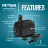 imageLittle Giant PES130PW 115Volt 130 GPH Magnetic Drive FountainPond Pump with 6Ft Cord Black 566716725 GPH