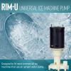 imageLittle Giant RIMU 115230 Volt 125 HP Maximum 760 GPH Commercial Ice Machine Replacement Water Pump with 3Ft Lead Wires BlackWhite 545600