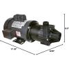 imageLittle Giant TE55MDHC 115230 Volt 13 HP 1920 GPH NonSubmersible Highly Corrosive Chemical Transfer Magnetic Drive Pump No Cord Black 585604115230 Volt  3180 GPH