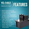 imageLittle Giant VCL45ULS 115 Volt 15 HP 450 GPH Automatic Condensate Removal Pump with 1Gallon Tank and Safety Switch 6Ft Cord Black 553240230Volt 270 GPH