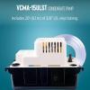imageLittle Giant VCMA15ULST 115 Volt 65 GPH 150 HP Automatic Condensate Removal Pump for HVACRefrigeration SystemsDehumidifiers with Overflow Detection Switch and 20Foot Tubing BlackWhite 554415Includes Overflow Detection SwitchTubing