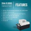 imageLittle Giant VCMA15ULST 115 Volt 65 GPH 150 HP Automatic Condensate Removal Pump for HVACRefrigeration SystemsDehumidifiers with Overflow Detection Switch and 20Foot Tubing BlackWhite 554415Base Model no overflow detection switch