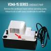 imageLittle Giant VCMA15ULST 115 Volt 65 GPH 150 HP Automatic Condensate Removal Pump for HVACRefrigeration SystemsDehumidifiers with Overflow Detection Switch and 20Foot Tubing BlackWhite 554415Includes Overflow Detection SwitchTubing