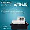 imageLittle Giant VCMA20ULST 115 Volt 80 GPH 130 HP Automatic Condensate Removal Pump for HVACRefrigeration SystemsDehumidifiers with Overflow Detection Switch and 20Foot Tubing WhiteBlack 554435115V with Overflow Detection Switch  Tubing