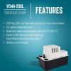 imageLittle Giant VCMA20ULST 230 Volt 80 GPH 130 HP Automatic Condensate Removal Pump for HVACRefrigeration SystemsDehumidifiers with Overflow Detection Switch and 20Foot Tubing WhiteBlack 554461230V Base Model No Overflow Detection Switch