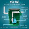 imageLittle Giant WCR9SP 115 Volt 410 HP 4800 GPH Automatic Outdoor WaterSeepage Collection and Removal System with Sewage Pump 20 Piggyback Float Switch Structural Foam Cover GreenBlue 509081Steel Cover