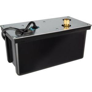 imageLittle Giant 3ABS 112 HP 115 Volt 310 GPH Automatic Shallow Pan Condensate Removal Pump with Condensate Collection Tank BlackBlue 551320310 gph with tank fits 12 OD copper or rigid plastic tubing