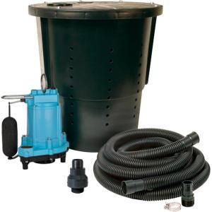 imageLittle Giant CSSS 115Volt 13 HP 3000 GPH PrePackaged Automatic Crawl Space Sump System with 20Ft Cord BlueBlack 14940655