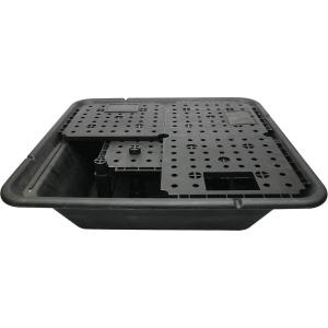 imageLittle Giant DFB44 44Inch Disappearing Water Fountain Basin with Removable Grates for Easy Pump Access Supports Up to 3000 lbs Black 566558
