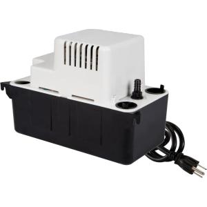 imageLittle Giant VCMA15ULST 115 Volt 65 GPH 150 HP Automatic Condensate Removal Pump for HVACRefrigeration SystemsDehumidifiers with Overflow Detection Switch and 20Foot Tubing BlackWhite 554415Base Model no overflow detection switch