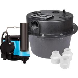 imageLittle Giant WRSC6 115Volt 13 HP 2760 GPH Compact Under Sink Drainosaur Automatic Sump PumpBasin System with 10Ft Cord BlackBlue 50606515