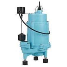 imageLittle Giant 16GF15120 115V 2958 GPH 1 HP Automatic Grinder Pump for Sewage and Effluent Systems with Piggyback Tethered Float Switch Blue 509810Vertical Float  230 Volt