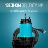 imageLittle Giant 10ECHCIARF 115Volt 12 HP 3600 GPH Automatic Submersible Cast Iron High Head Effluent Pump with Piggyback Float Switch and 30Ft Cord Blue 511622Manual  30 Cord