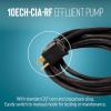 imageLittle Giant 10ECHCIARF 115Volt 12 HP 3600 GPH Automatic Submersible Cast Iron High Head Effluent Pump with Piggyback Float Switch and 30Ft Cord Blue 511622Piggyback Float Switch  20 Cord