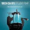imageLittle Giant 10ECHCIARF 115Volt 12 HP 3600 GPH Automatic Submersible Cast Iron High Head Effluent Pump with Piggyback Float Switch and 30Ft Cord Blue 511622Integral Float Switch  20 Cord
