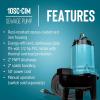 imageLittle Giant 10SCCIM 208230Volt 7200 GPH 12 HP Manual Cast Iron SewageEffluent Pump No Switch with 2inch FNPT Discharge and 20Ft Cord Blue 511438115V  2  50 Cord  No Switch