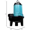 imageLittle Giant 10SCCIM 208230Volt 7200 GPH 12 HP Manual Cast Iron SewageEffluent Pump No Switch with 2inch FNPT Discharge and 20Ft Cord Blue 511438115V  2  20 Cord  No Switch