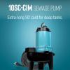 imageLittle Giant 10SCCIM 208230Volt 7200 GPH 12 HP Manual Cast Iron SewageEffluent Pump No Switch with 2inch FNPT Discharge and 20Ft Cord Blue 511438115V  2  50 Cord  No Switch