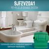 imageLittle Giant 10SP2V2D Pit Plus SR Sewage Basin System with 115Volt 12 HP 7200 GPH 10SCCIM Sewage Pump ECM switch and 20Ft Cord GreenBlueBlack 51168524x24  9SCCIM  Float  Indoor Alarm  2 Vent