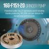 imageLittle Giant 16GF15120 115V 2958 GPH 1 HP Automatic Grinder Pump for Sewage and Effluent Systems with Piggyback Tethered Float Switch Blue 509810115 V  tethered float switch