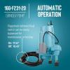 imageLittle Giant 16GF15120 115V 2958 GPH 1 HP Automatic Grinder Pump for Sewage and Effluent Systems with Piggyback Tethered Float Switch Blue 509810Tethered Float  230 Volt