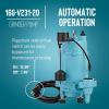 imageLittle Giant 16GF15120 115V 2958 GPH 1 HP Automatic Grinder Pump for Sewage and Effluent Systems with Piggyback Tethered Float Switch Blue 509810Vertical Float  230 Volt
