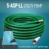 imageLittle Giant 5ASPLL 115Volt 16 HP 1500 GPH Automatic Aluminum Utility Pump with LowLevel Piggyback Diaphragm Switch 18Ft Cord Blue 505717Low Level Automatic  115V  18 Cord