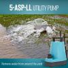 imageLittle Giant 5ASPLL 115Volt 16 HP 1500 GPH Automatic Aluminum Utility Pump with LowLevel Piggyback Diaphragm Switch 18Ft Cord Blue 505717Low Level Automatic  115V  18 Cord