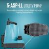 imageLittle Giant 5ASPLL 115Volt 16 HP 1500 GPH Automatic Aluminum Utility Pump with LowLevel Piggyback Diaphragm Switch 18Ft Cord Blue 505717Low Level Automatic  115V  18 Cord