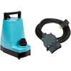 imageLittle Giant 5ASPLL 115Volt 16 HP 1500 GPH Automatic Aluminum Utility Pump with LowLevel Piggyback Diaphragm Switch 18Ft Cord Blue 505717Manual Utility  1500 GPH  25 Ft Cord