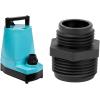 imageLittle Giant 5ASPLL 115Volt 16 HP 1500 GPH Automatic Aluminum Utility Pump with LowLevel Piggyback Diaphragm Switch 18Ft Cord Blue 505717Manual Utility  1500 GPH  25 Ft Cord