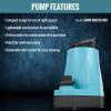 imageLittle Giant 5ASPLL 115Volt 16 HP 1500 GPH Automatic Aluminum Utility Pump with LowLevel Piggyback Diaphragm Switch 18Ft Cord Blue 505717Manual Utility  1500 GPH  10 Ft Cord