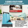 imageLittle Giant 5ASPLL 115Volt 16 HP 1500 GPH Automatic Aluminum Utility Pump with LowLevel Piggyback Diaphragm Switch 18Ft Cord Blue 505717Manual Utility  1500 GPH  25 Ft Cord