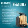 imageLittle Giant 6ECCBASFS 115 Volt 13 HP 3180 GPH Automatic Epoxy Impregnated Cast Bronze SumpEffluent Pump for SaltyBriny Water with Integral SnapAction Switch 20Ft Cord Bronze 506811