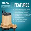 imageLittle Giant 6ECCBM 115 Volt 13 HP 3180 GPH Manual No Switch Epoxy Impregnated Cast Bronze SumpEffluent Pump for SaltyBriny Water Conditions 20Ft Cord Bronze 506812
