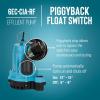 imageLittle Giant 6ECCIARF 13 HP 115 Volt 3180 GPH Automatic Submersible Cast Iron SumpEffluent Pump with Cast Iron Base Piggyback Tethered Float Switch and 20Ft Cord Blue 506858