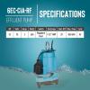 imageLittle Giant 6ECCIARF 13 HP 115Volt 3180 GPH Automatic Cast Iron Submersible SumpEffluent Pump with Polypropylene Base Piggyback Mechanical Float Switch and 30Ft Power Cord Blue 506808PUMP