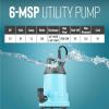 imageLittle Giant 6MSP 115 Volt 13 HP 2130 GPH Manual Aluminum Utility Pump with 10Ft Cord Blue 14942783