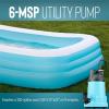 imageLittle Giant 6MSP 115 Volt 13 HP 2130 GPH Manual Aluminum Utility Pump with 10Ft Cord Blue 14942783