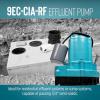 imageLittle Giant 9ECCIASFS 115 Volt 410 HP 4200 GPH Automatic Cast Iron SumpEffluent Pump with Integral Snap Action Switch and 30Ft Cord Blue 509804Automatic Tethered  115V  30 cord