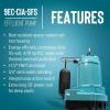 imageLittle Giant 9ECCIASFS 115 Volt 410 HP 4200 GPH Automatic Cast Iron SumpEffluent Pump with Integral Snap Action Switch and 30Ft Cord Blue 509804Automatic SnapAction  115V  30 cord